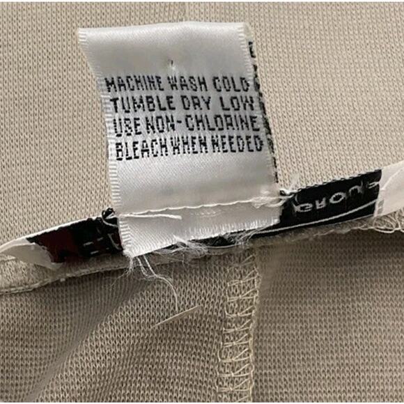 Milano Woman Sz Large Design Group Comfy Lounge Beige Tan Pants Elastic Waist - Picture 4 of 6